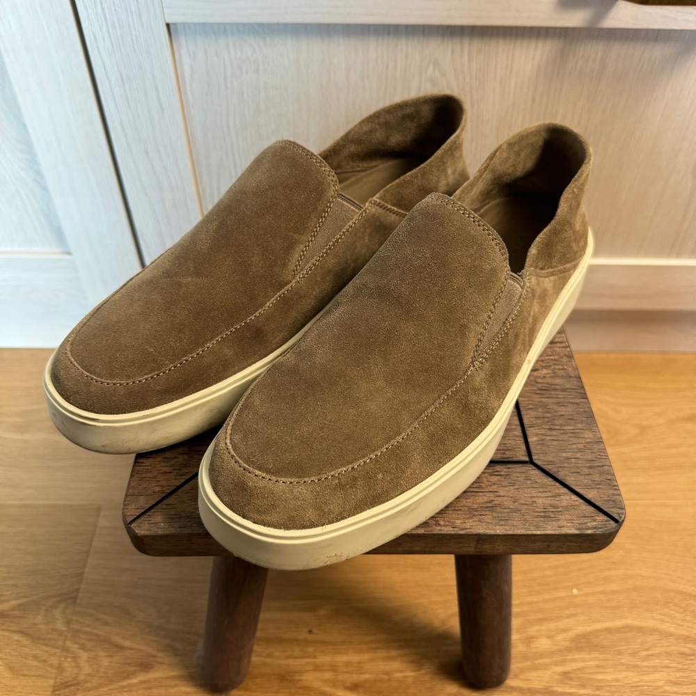 Vince Taupe Suede Slipon Sneakers